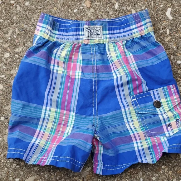 Polo Ralph Lauren Plaid Boys Swim Trunks 18 months Baby - Picture 6 of 7